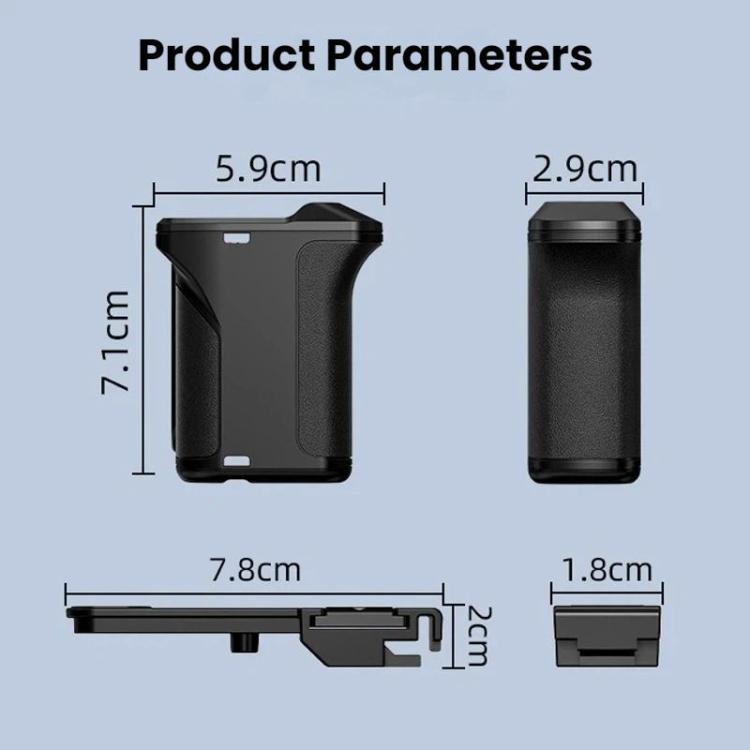 Flymile For DJI Osmo Action 5 Pro / 4 / 3 Camera Cage Handle With Magnetic Quick-Release Base - With Quick Release