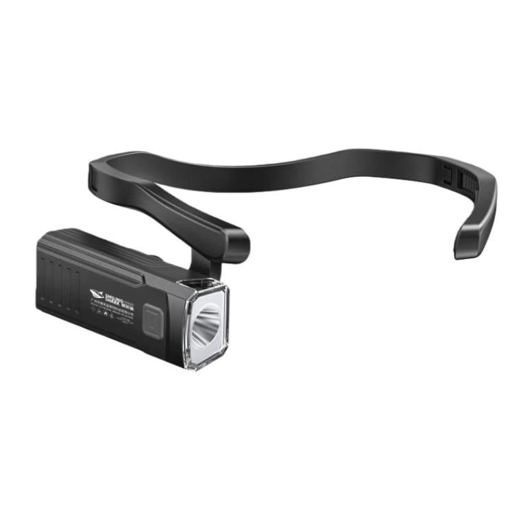 SMILING SHARK TD-0284-S High Brightness Rechargeable Ear-Mounted Headlamp Outdoor Light For Night Running & Fishing - Black