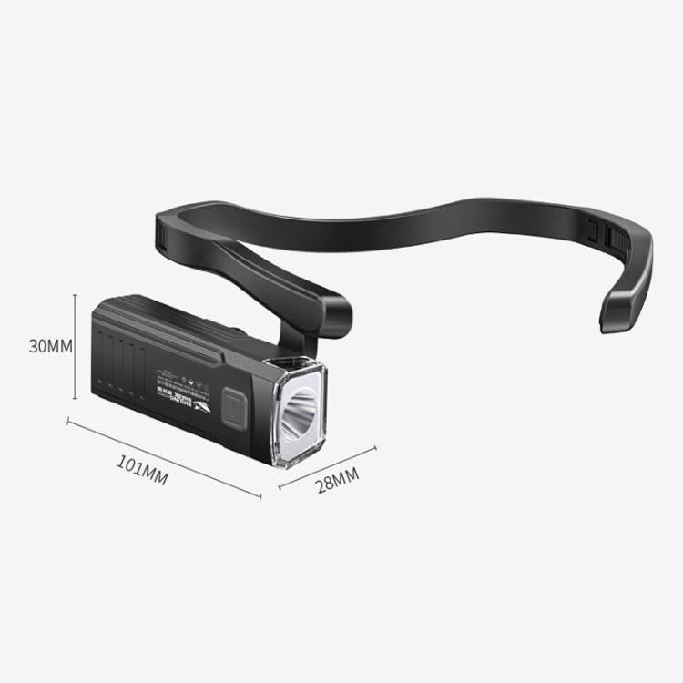 SMILING SHARK TD-0284-S High Brightness Rechargeable Ear-Mounted Headlamp Outdoor Light For Night Running & Fishing - Black