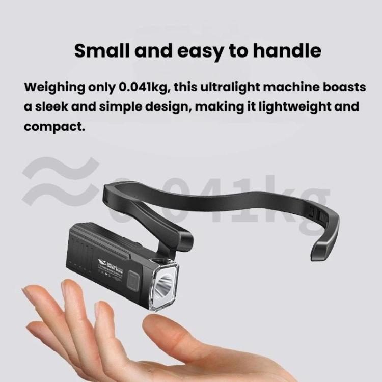 SMILING SHARK TD-0284-S High Brightness Rechargeable Ear-Mounted Headlamp Outdoor Light For Night Running & Fishing - Black