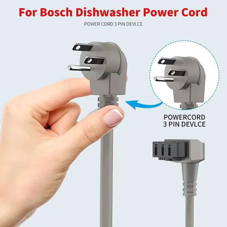 00645033 Power Cable Cord For Bosch 300/500/800 Series Dishwashers Replacement Parts US Plug