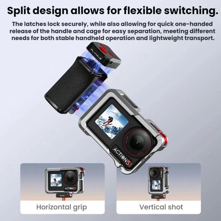 Flymile For DJI Magnetic Quick-Release Action Camera Street Shooting Handle