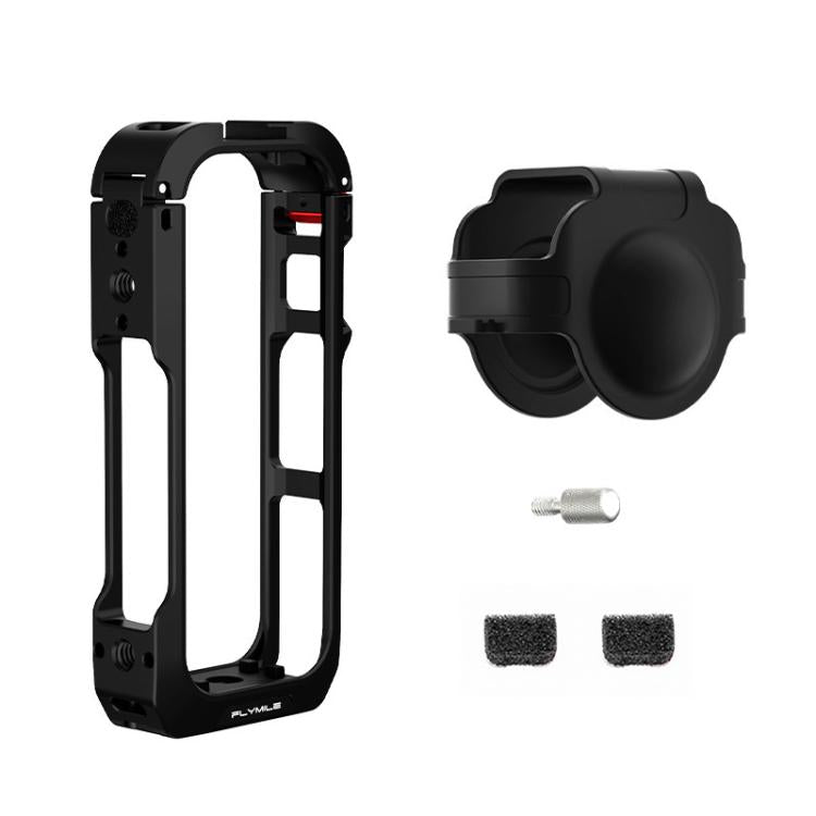 For Insta360 X4 Air Flymile Camera Cage Protective Expansion Case - Black Red