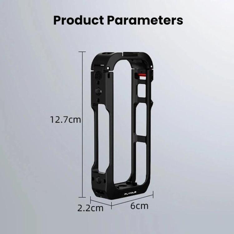 For Insta360 X4 Air Flymile Camera Cage Protective Expansion Case - Black Red