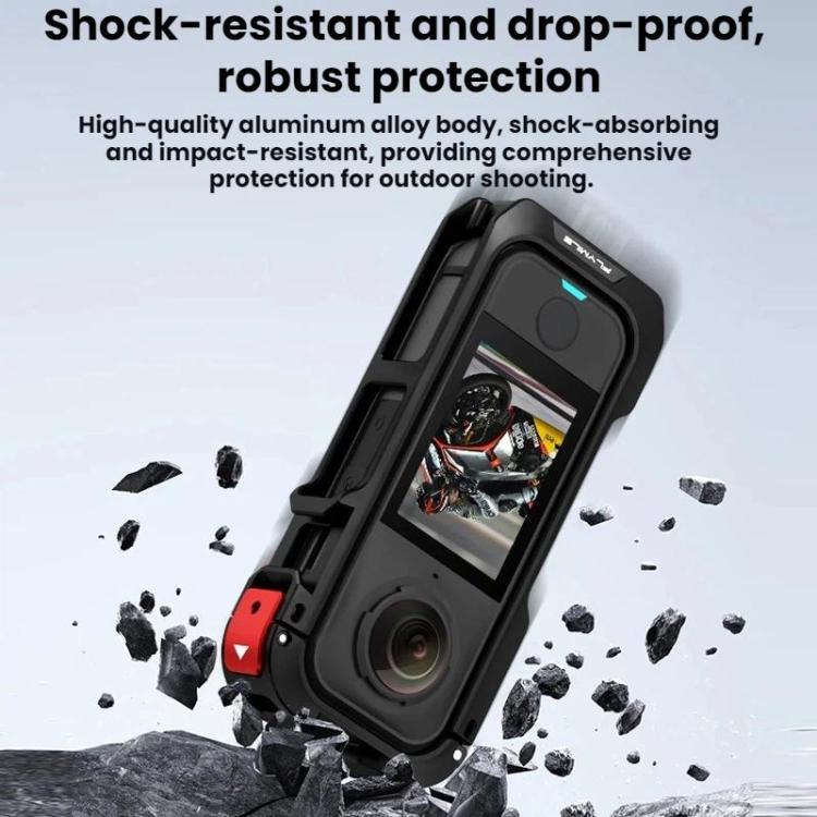 For Insta360 X4 Air Flymile Camera Cage Protective Expansion Case - Black Red