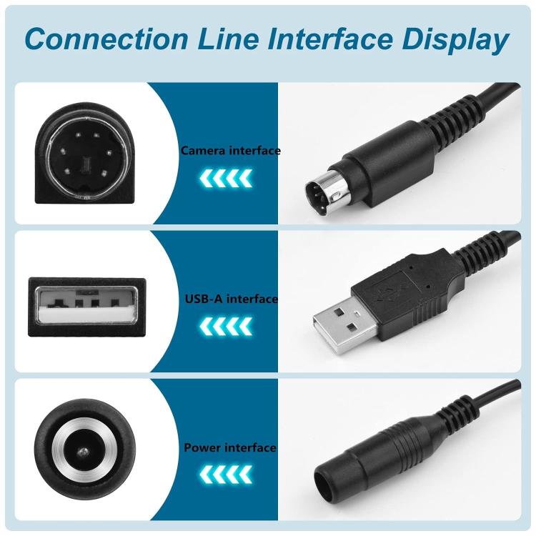 Replacement 2-in-1 Power and Data Cable for Logitech CC2900e, CC3500e, PTZ Pro Cameras, Cable Length 3m