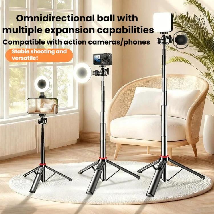 C15 Portable Remote Control Tripod Selfie Stick For Phone & Action Camera, Spec: Magnetic Quick-Release