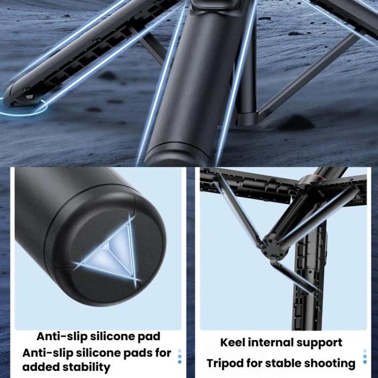 C15 Portable Remote Control Tripod Selfie Stick For Phone & Action Camera, Spec: 1/4 inch Adapter