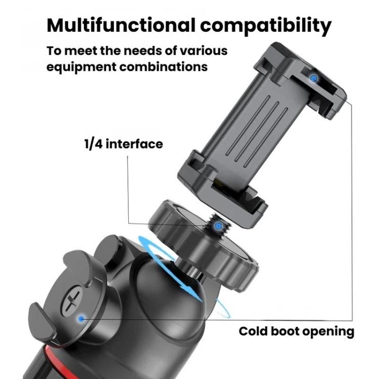 C15 Portable Remote Control Tripod Selfie Stick For Phone & Action Camera, Spec: Magnetic Quick-Release