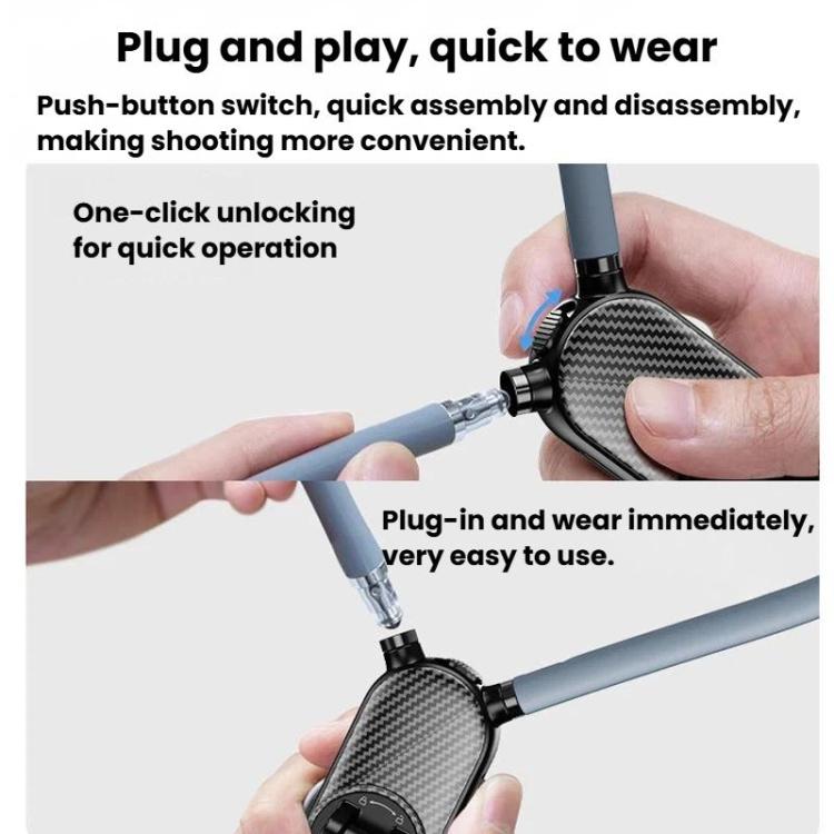 SCS-NH001 First Person View Neck & Chest Phone Mount Anti-Shake Hands-Free Holder For Shooting - Black