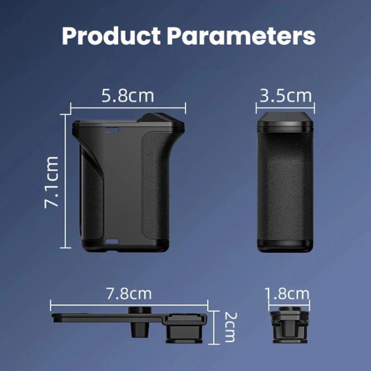 For DJI Osmo Action 6 Flymile Magnetic Quick-Release Base Handheld Shooting Sports Camera Accessory - Black