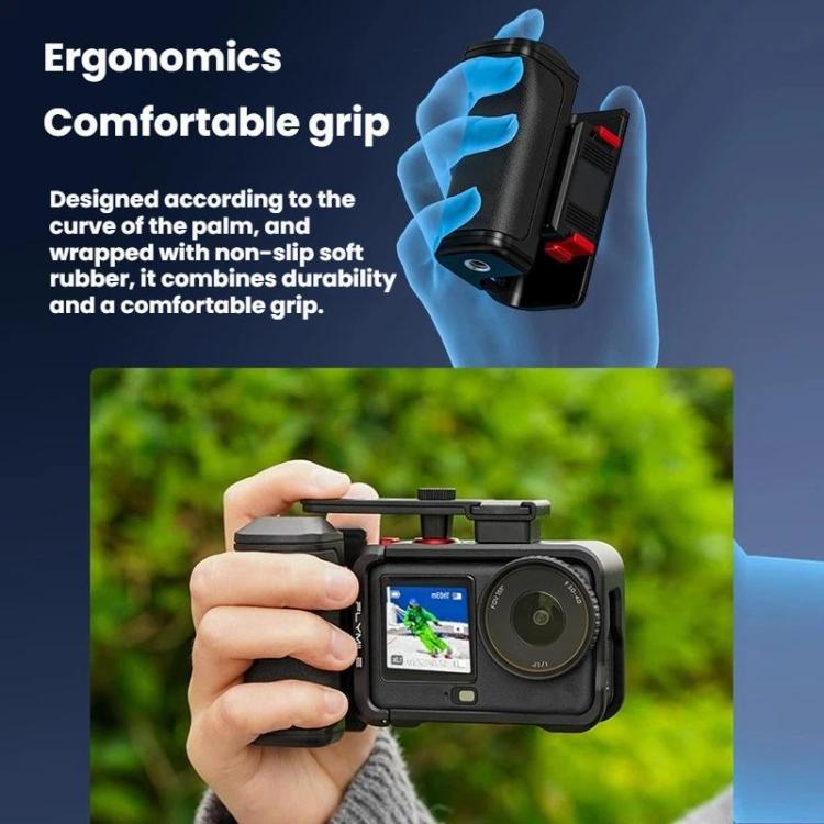 For DJI Osmo Action 6 Flymile Magnetic Quick-Release Base Handheld Shooting Sports Camera Accessory - Black
