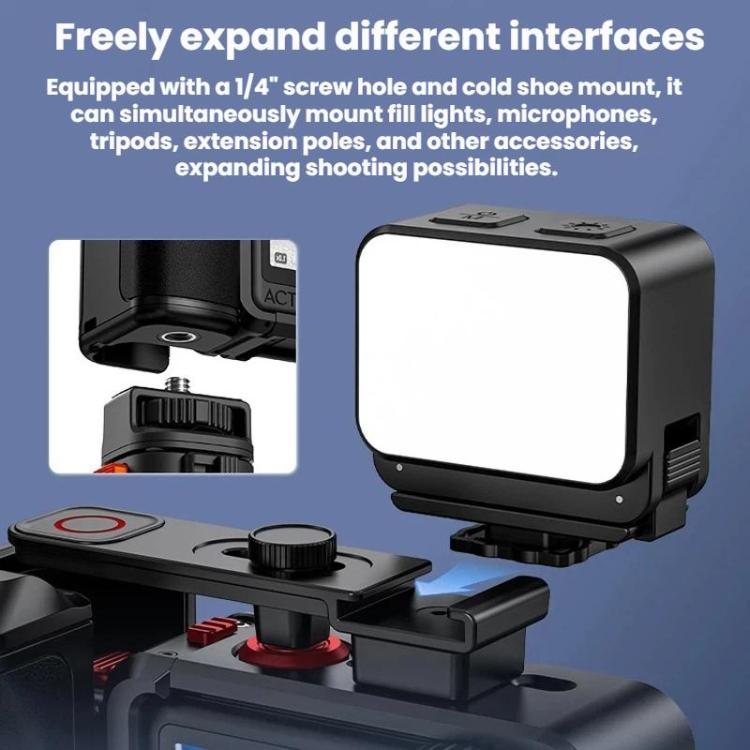 For DJI Osmo Action 6 Flymile Magnetic Quick-Release Base Handheld Shooting Sports Camera Accessory - Black