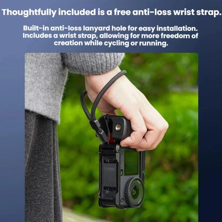 For DJI Osmo Action 6 Flymile Magnetic Quick-Release Base Handheld Shooting Sports Camera Accessory - Black