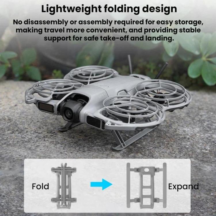 For DJI Neo 2 BRDRC Drone Foldable Height-Increasing Protective Landing Gear - Gray