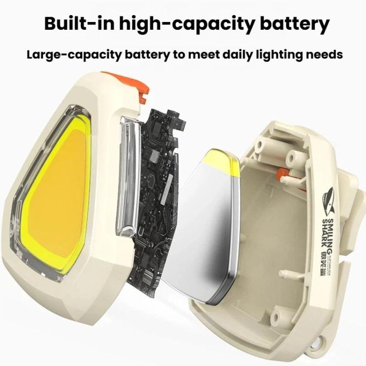 SMILING SHARK TD-0276-S Mini COB Headlamp For Night Running High Bright Flood Light Work Light - Khaki