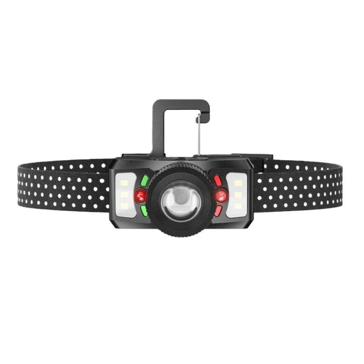 SMILING SHARK TD-0187B Outdoor Mechanical Zoom LED Headlamp Flood Light Rechargeable For Night Running Fishing