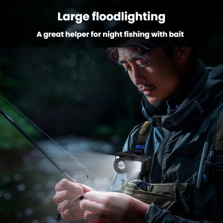SMILING SHARK TD-0187A Outdoor Mechanical Zoom LED Headlamp Flood Light Rechargeable For Night Running Fishing
