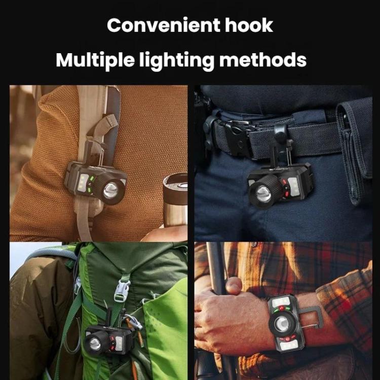 SMILING SHARK TD-0187A Outdoor Mechanical Zoom LED Headlamp Flood Light Rechargeable For Night Running Fishing