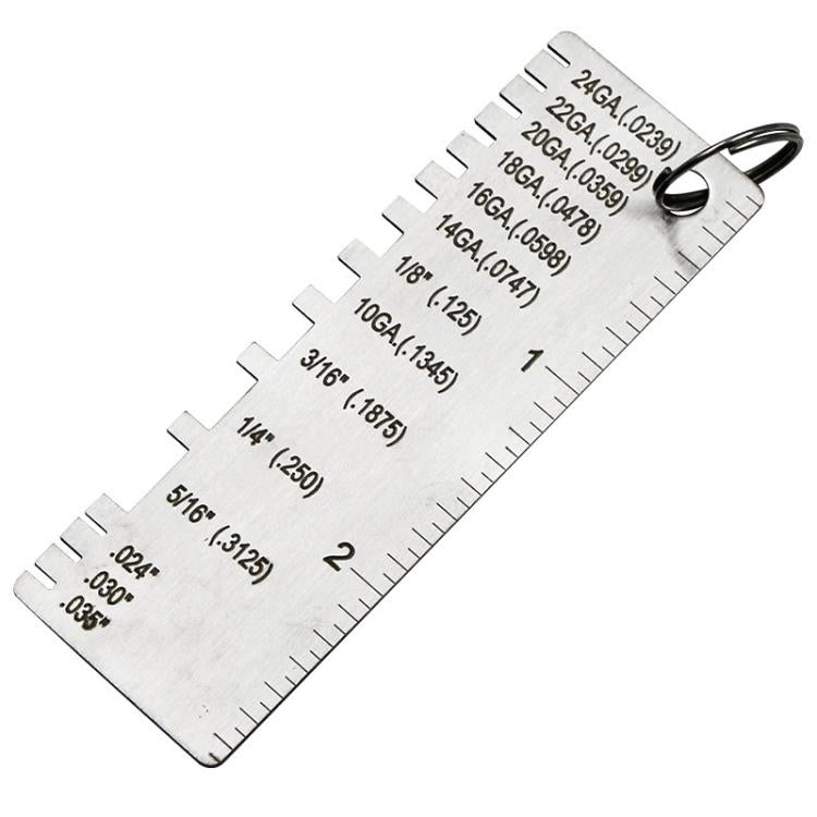 Stainless Steel Thickness Gauge For Weld Inspection - 0.0239-0.035 inch