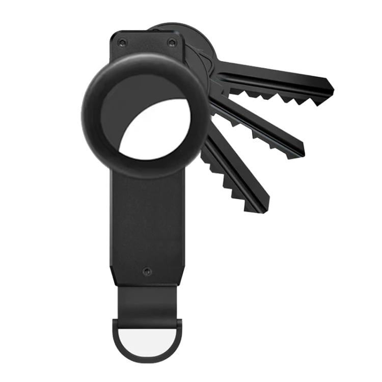 For AirTag 2nd Gen / AirTag 1st Gen Aluminum Key Holder Key Ring Organizer for 2-6 Keys Includes 2 Screwdrivers Black