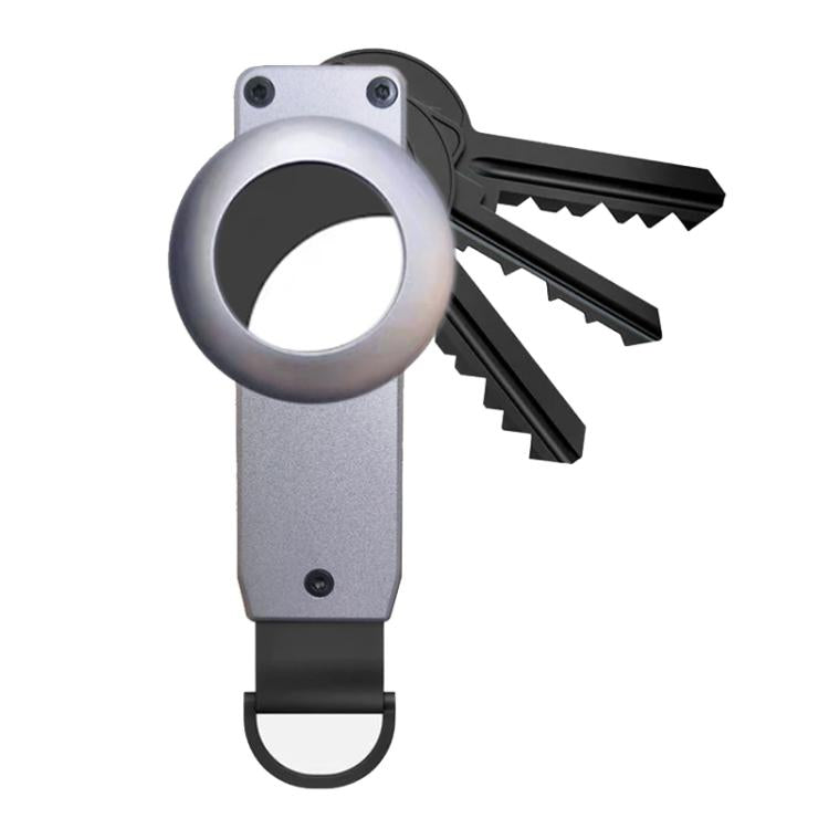 For AirTag 2nd Gen / AirTag 1st Gen Aluminum Key Holder Key Ring Organizer for 2-6 Keys Includes 2 Screwdrivers Gray