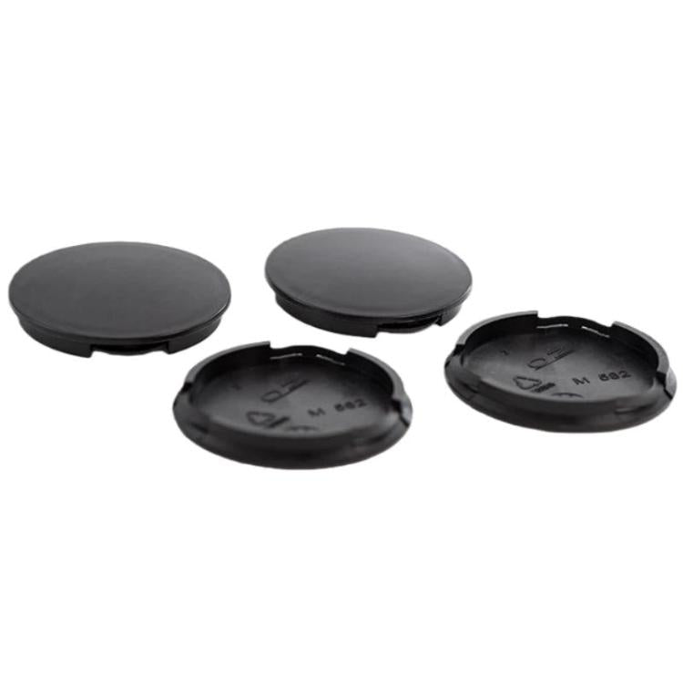 4pcs /Set 55mm Outer Diameter Blank Modified Wheel Hub Center Caps - Black