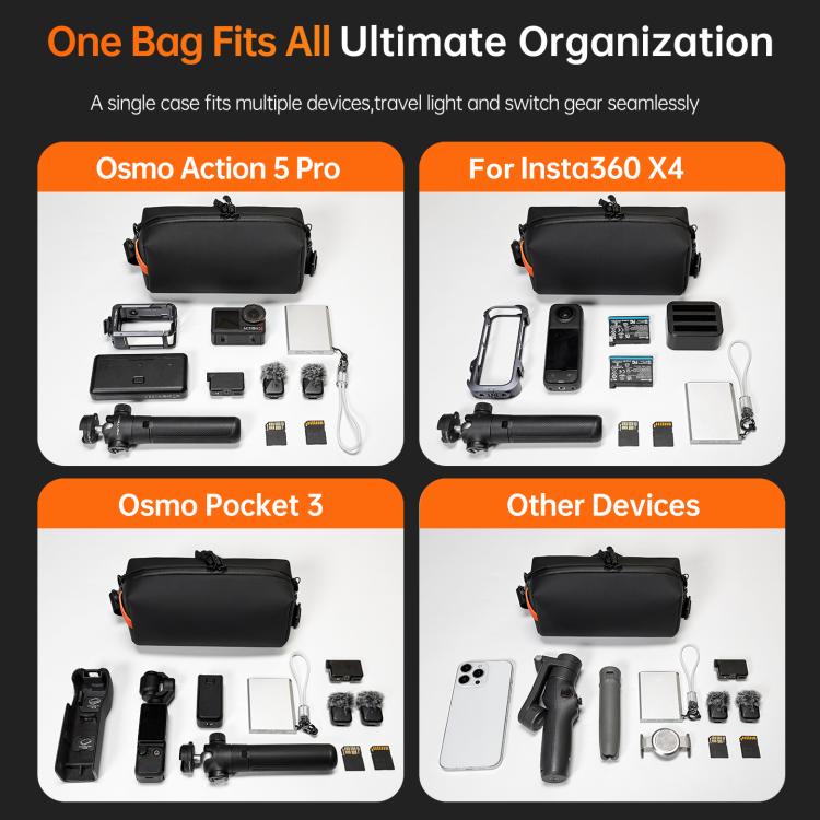 LKTOP L-PPM-013 For DJI Osmo Pocket 3 / 4 Action Camera Shoulder Bag