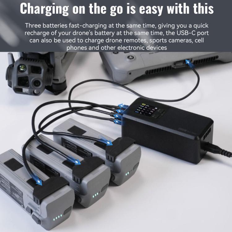 For DJI Air 3 / 3S LKTOP UC342 200W 3-Channel Charger Aerial Photography Charging Butler US Plug