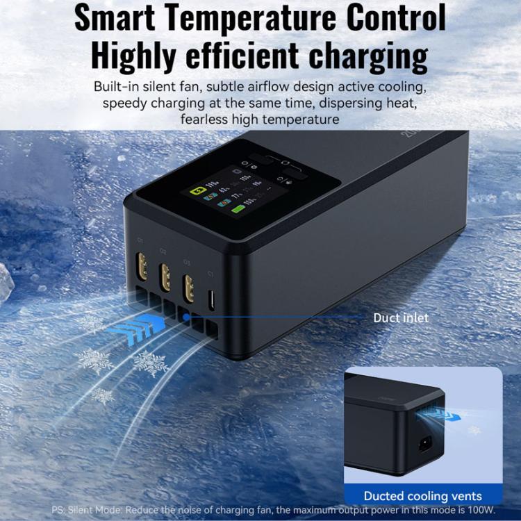 For DJI Air 3 / 3S LKTOP UC342 200W 3-Channel Charger Aerial Photography Charging Butler EU Plug