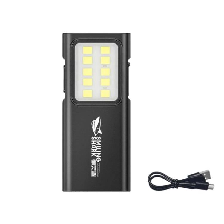 SMILING SHARK TIP-065 Multi-Functional Mini COB Flood Work Light 4-Gear Dimmable Portable Lamp - Black
