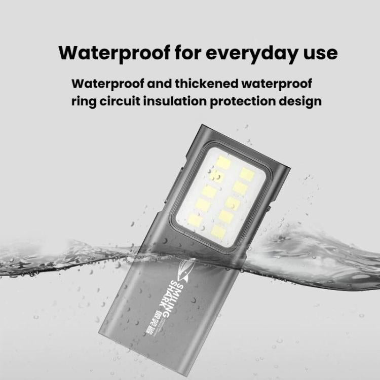 SMILING SHARK TIP-065 Multi-Functional Mini COB Flood Work Light 4-Gear Dimmable Portable Lamp - Black