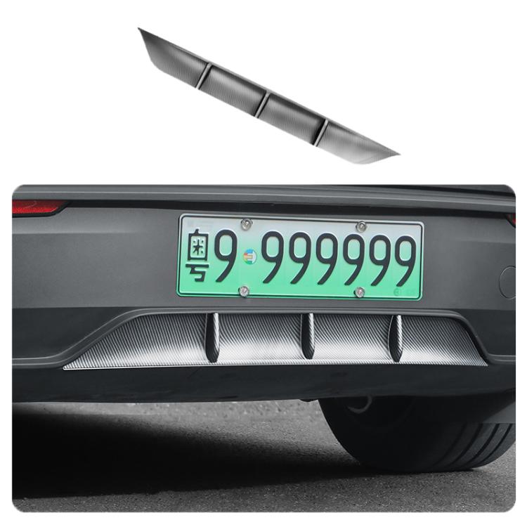 For Tesla 2025+ Model Y Juniper Rear Spoiler Rear Diffuser Trim, Style: Gloss Carbon Water Transfer Printing