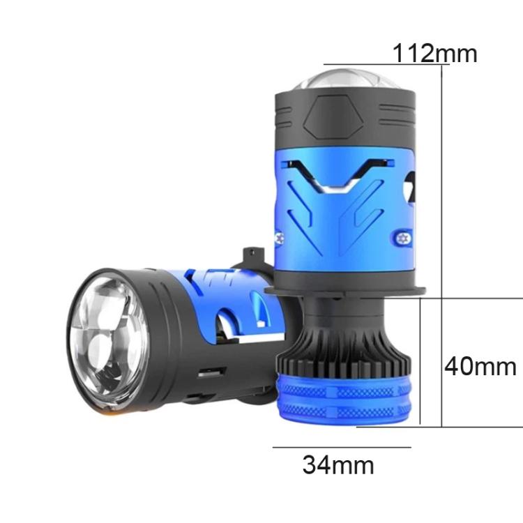 2pcs 6000K Automotive LED Laser Headlights Super Bright with Lens - H4