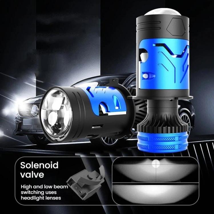2pcs 6000K Automotive LED Laser Headlights Super Bright with Lens - H4