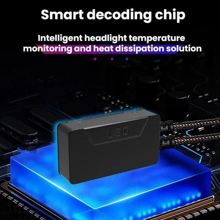 2pcs 6000K Automotive LED Laser Headlights Super Bright with Lens - H4