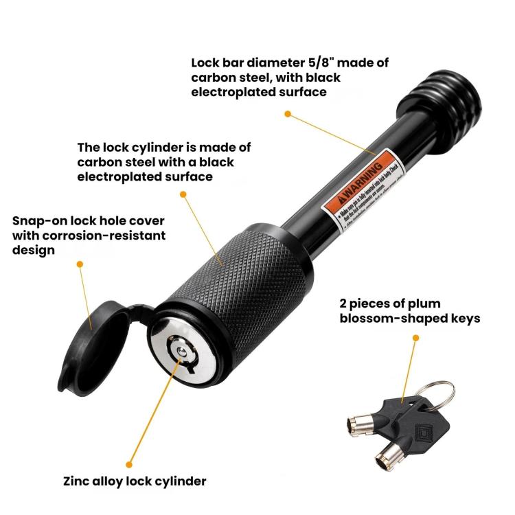 5/8 inch Car Trailer Hitch Safety Lock