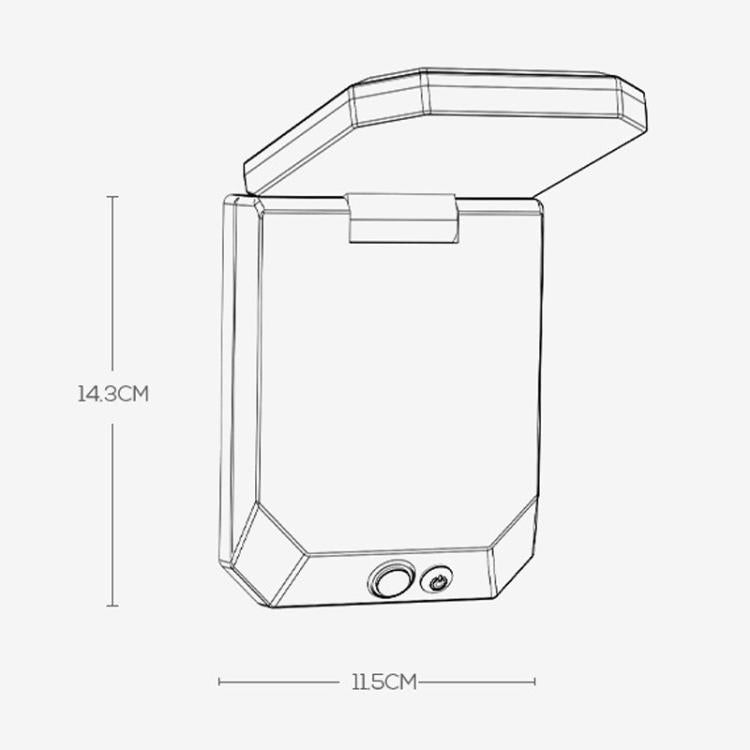 SMILING SHARK BD-068 Solar Motion Sensor Garden Light 3-Gear Foldable Outdoor Wall Lamp