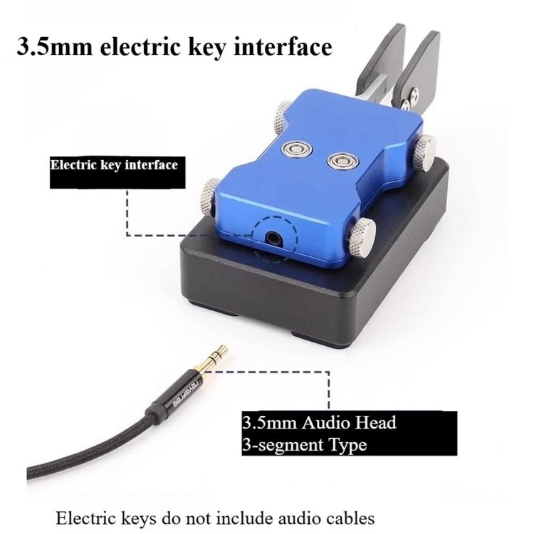 3.5mm Audio Dual-paddle Automatic Key Shortwave Radio Morse Code