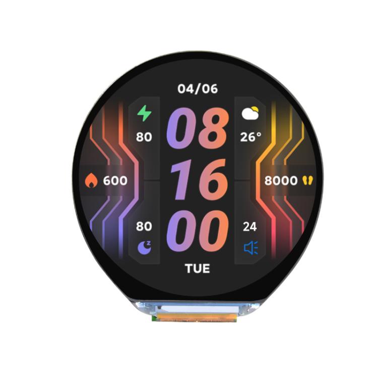 WAVESHARE RP2350 High-Performance Microcontroller Development Board Features 1.46-Inch Round Touchscreen Display - Without Cover Glass