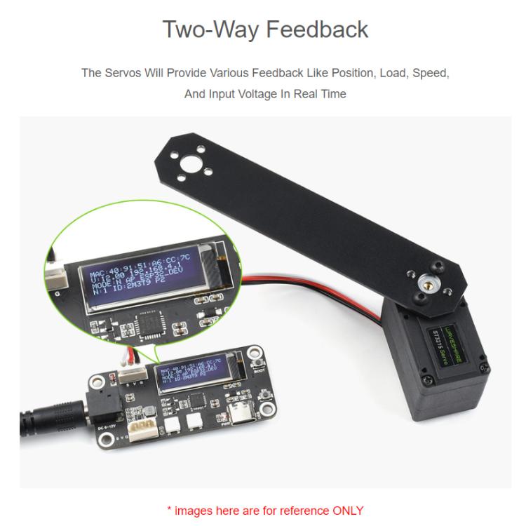 WAVESHARE High-Precision High-Torque 360-Degree Magnetic Encoder Serial Bus Servo Motor - 30kg.cm 12V
