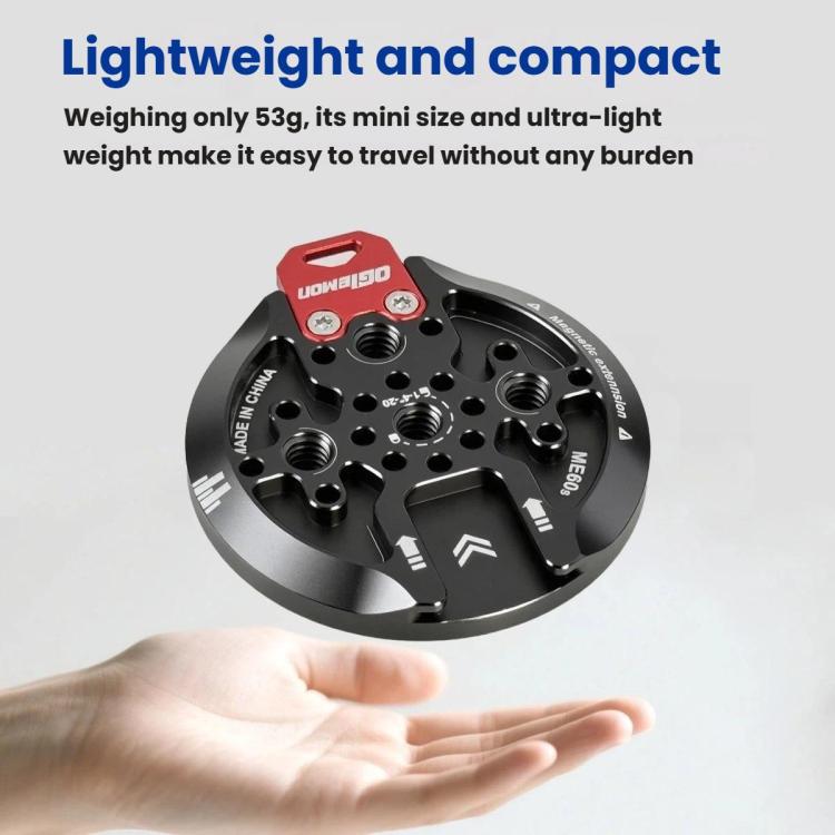 OGLemon ME60S Magnetic Phone Mount Base Cold Shoe Tripod Aluminum Alloy Photography Selfie Stick 1/4 inch Arca-Style Mounting Base Suction Cup