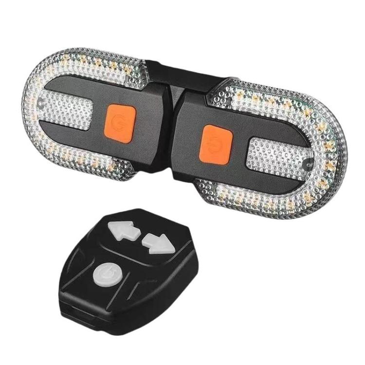 Bike Remote Control Turn Signal Taillight Detachable Mountain Bike Warning Light - Black