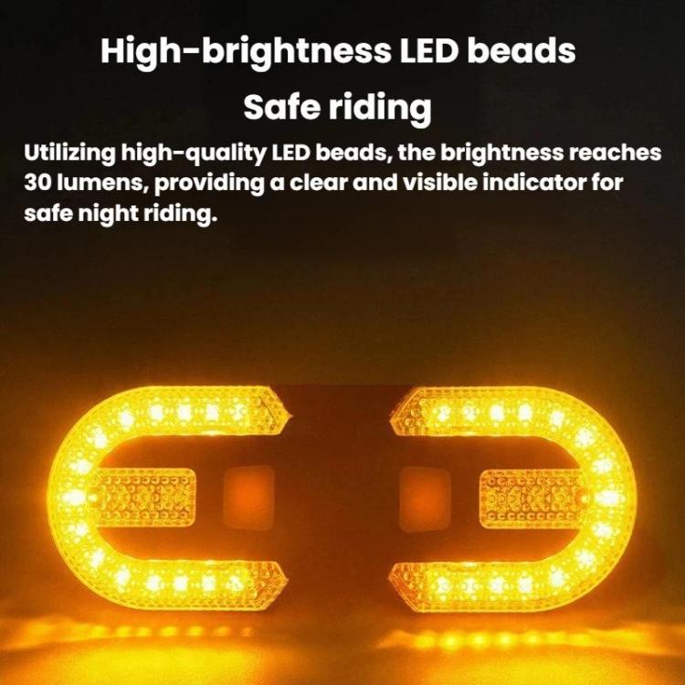 Bike Remote Control Turn Signal Taillight Detachable Mountain Bike Warning Light - Black