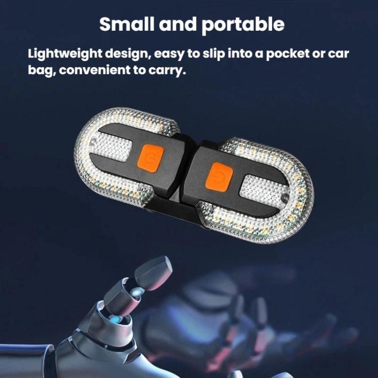 Bike Remote Control Turn Signal Taillight Detachable Mountain Bike Warning Light - Black