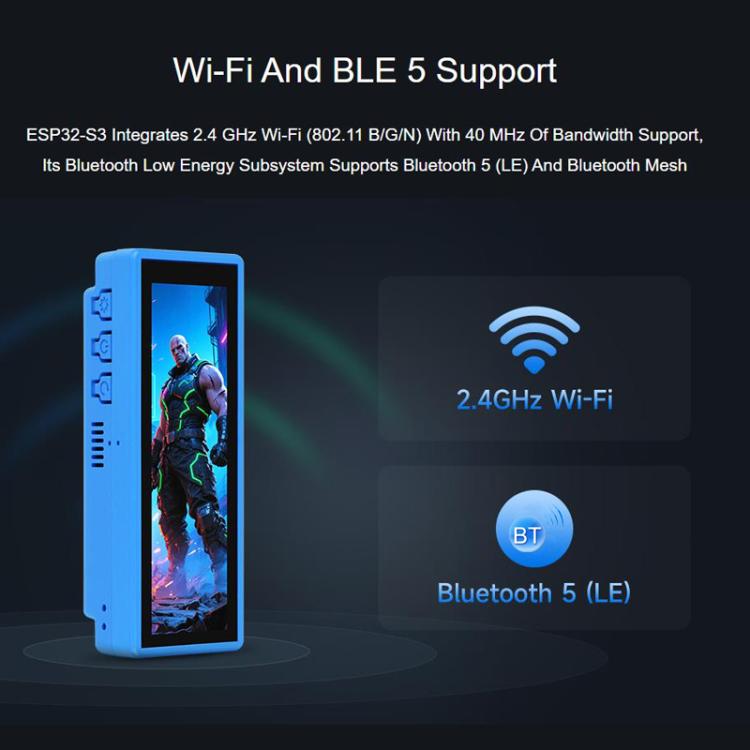 WAVESHARE ESP32-S3 Development Board Equipped With 3.49 Inch IPS Capacitive Touchscreen, Spec: Model A Without Battery