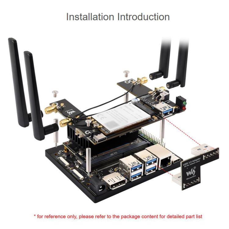 For Jetson Orin WAVESHARE 5G / 4G / 3G Module, Includes RM520N-GL Module, Supports 5G NSA And SA Networking, GNSS Positioning