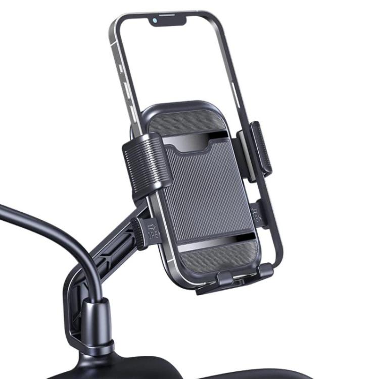 XY-106 Motorcycle Bike Shockproof Anti-Slip Phone Mount Rotatable Navigation Holder For Riders, Style: Rearview Mirror