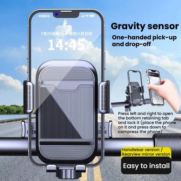 XY-106 Motorcycle Bike Shockproof Anti-Slip Phone Mount Rotatable Navigation Holder For Riders, Style: Handbar