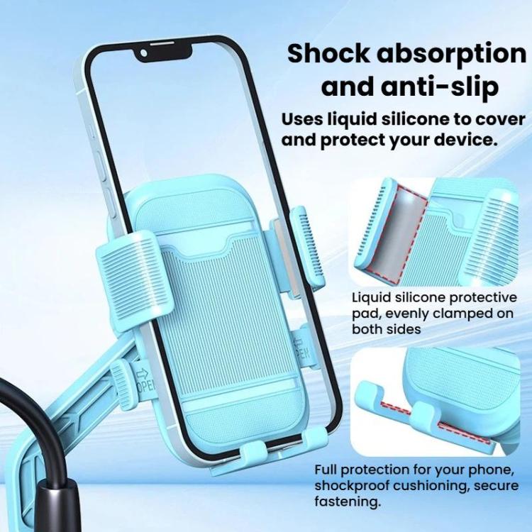 XY-106 Motorcycle Bike Shockproof Anti-Slip Phone Mount Rotatable Navigation Holder For Riders, Style: Rearview Mirror